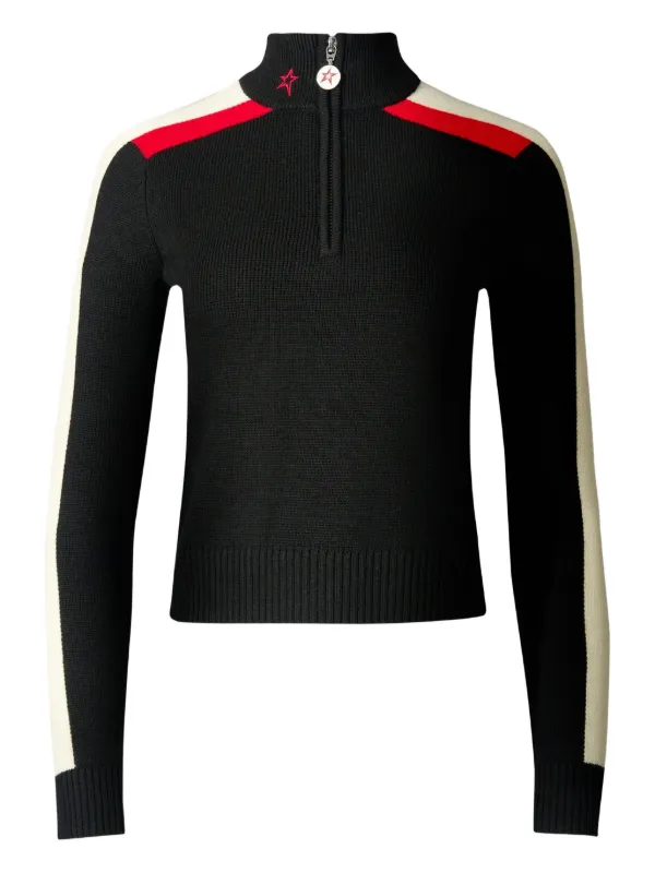 Perfect Moment Half-zip Sweater in Black