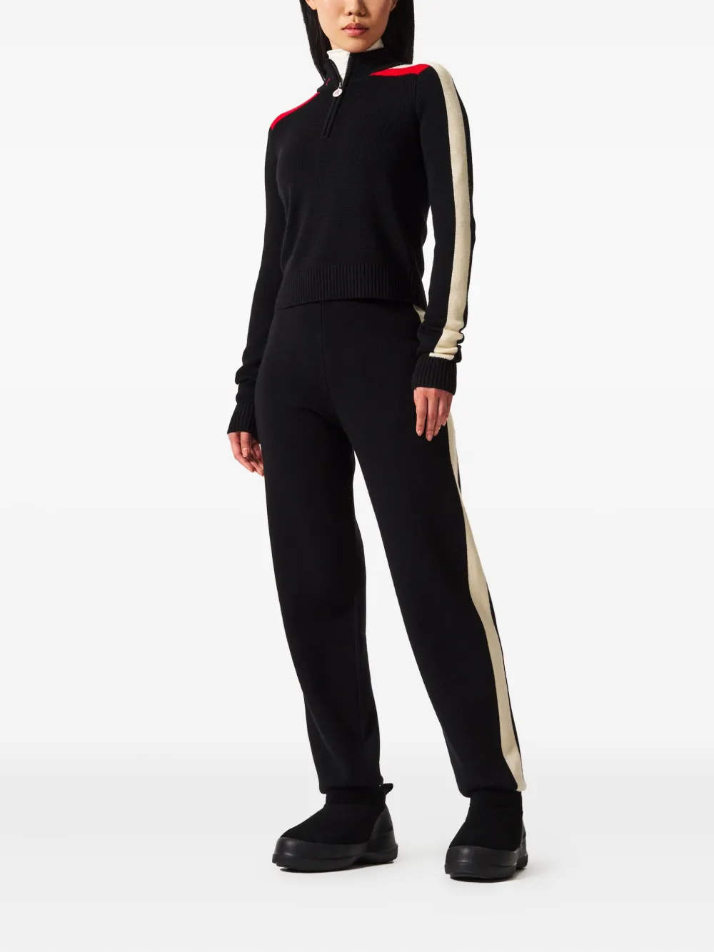 Perfect Moment Trui met halve rits Zwart