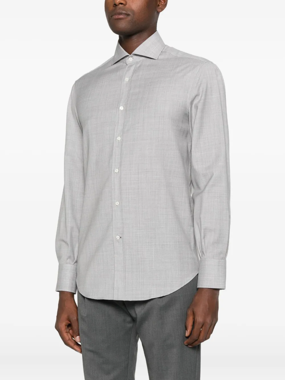 Brunello Cucinelli Overhemd met lange mouwen Grijs