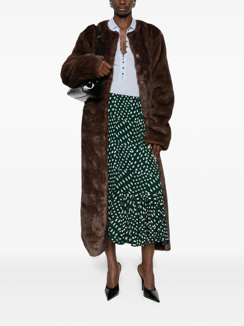 Viktoria Chan Belted Coat In Brown