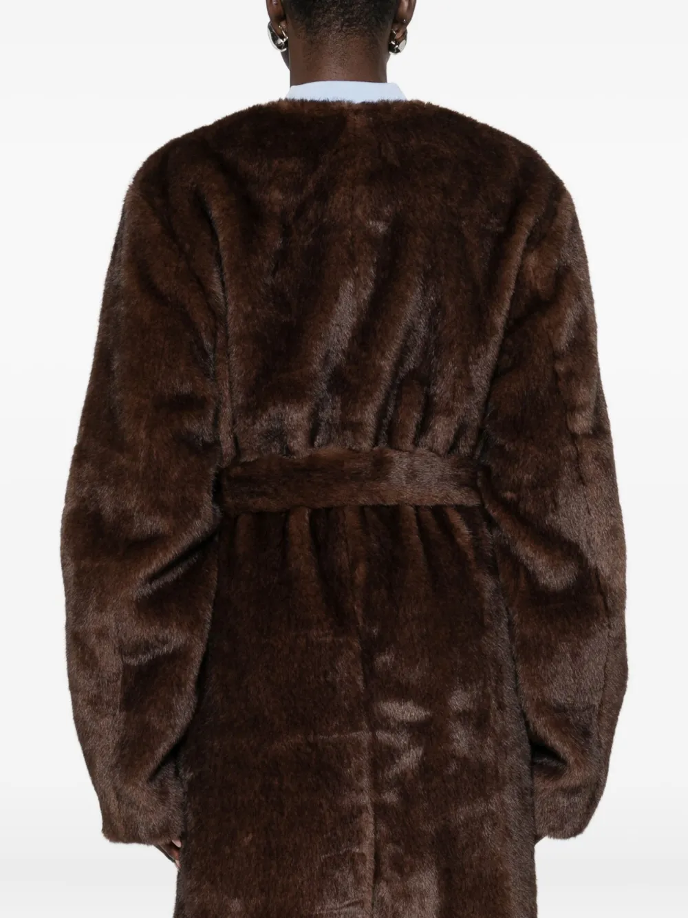 Viktoria Chan Belted Coat In Brown