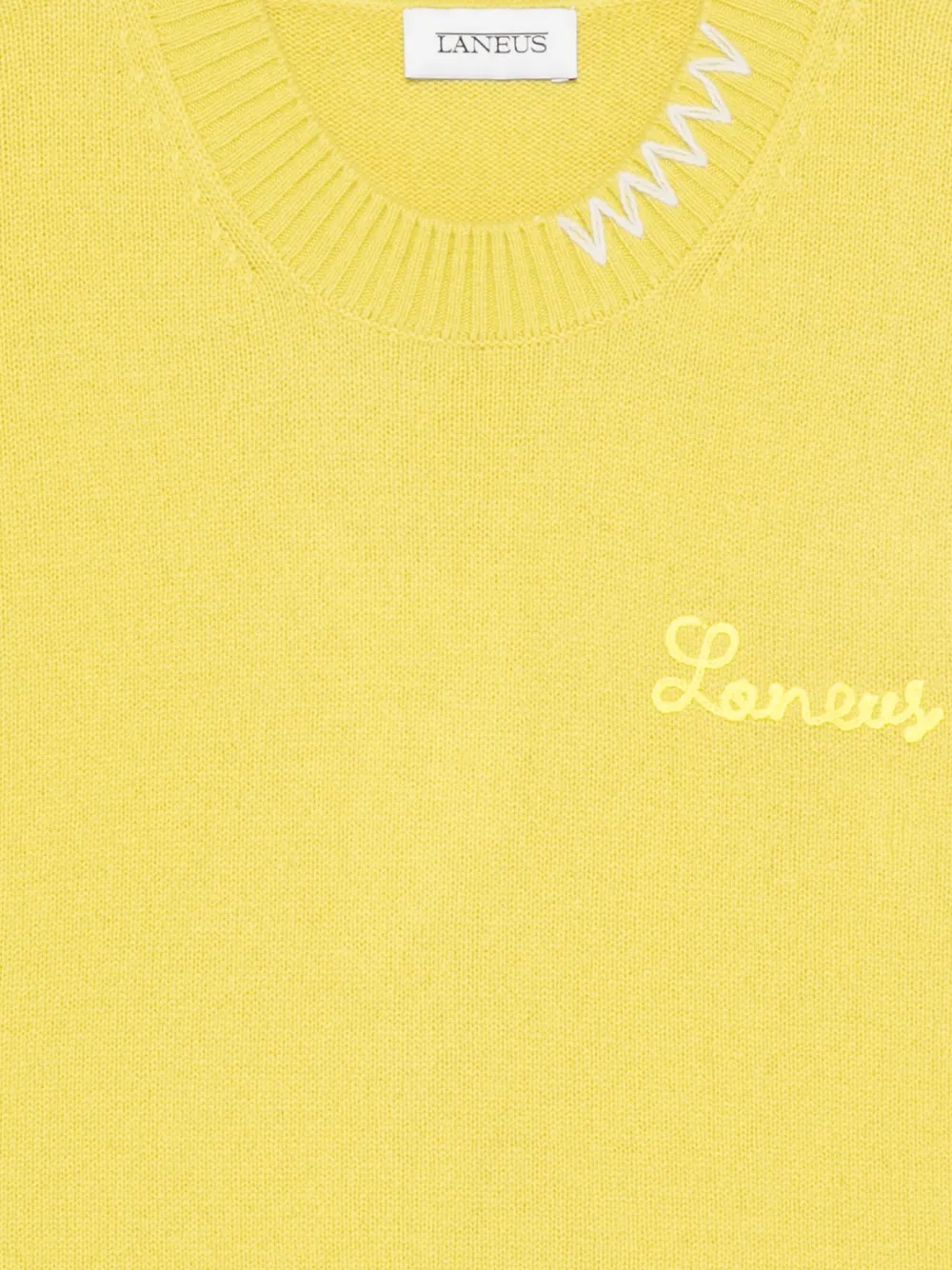 LANEUS KID Sweater met borduurwerk en ronde hals Geel