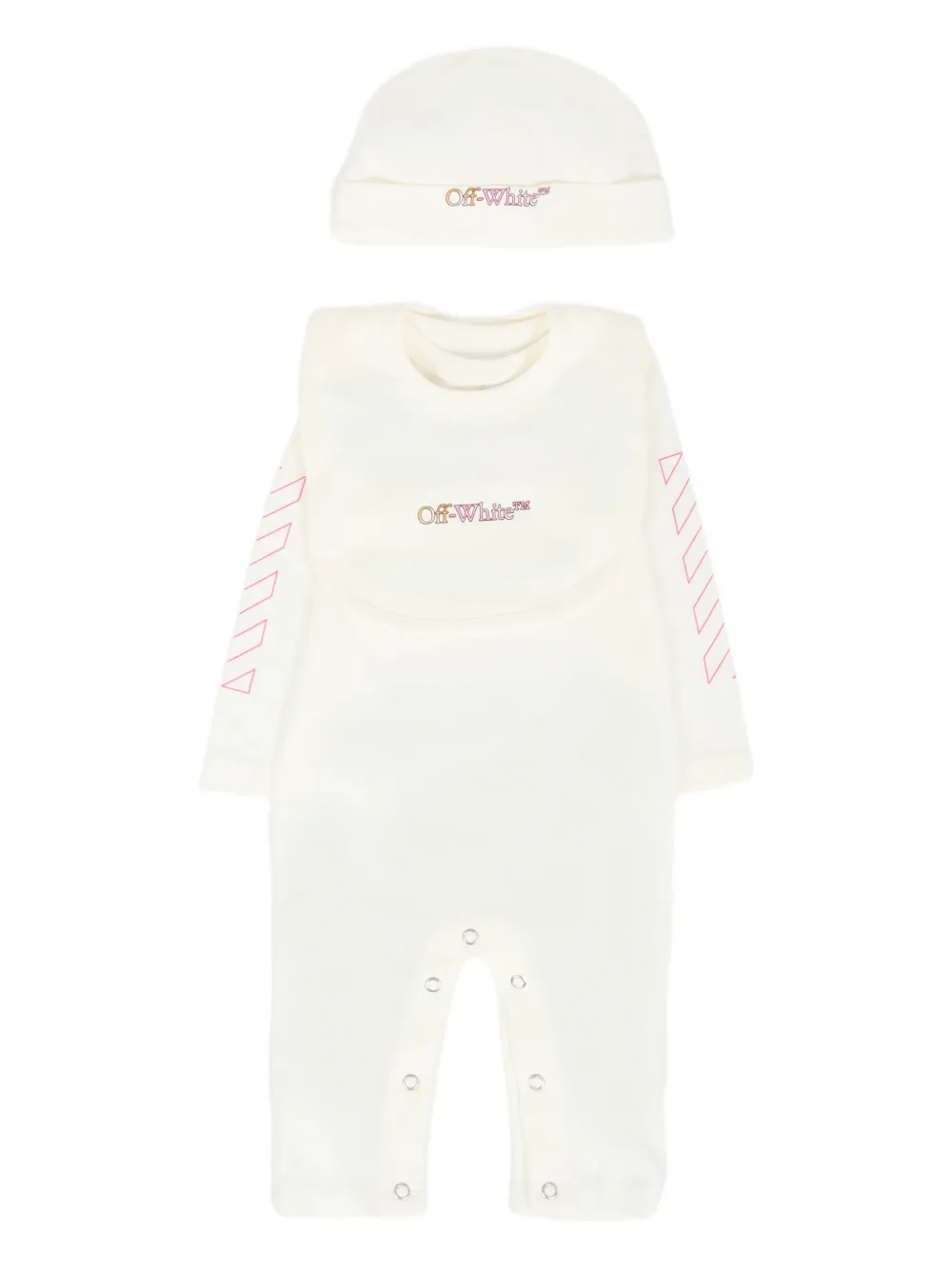 Off-white Logo Babywear Set In Neutral