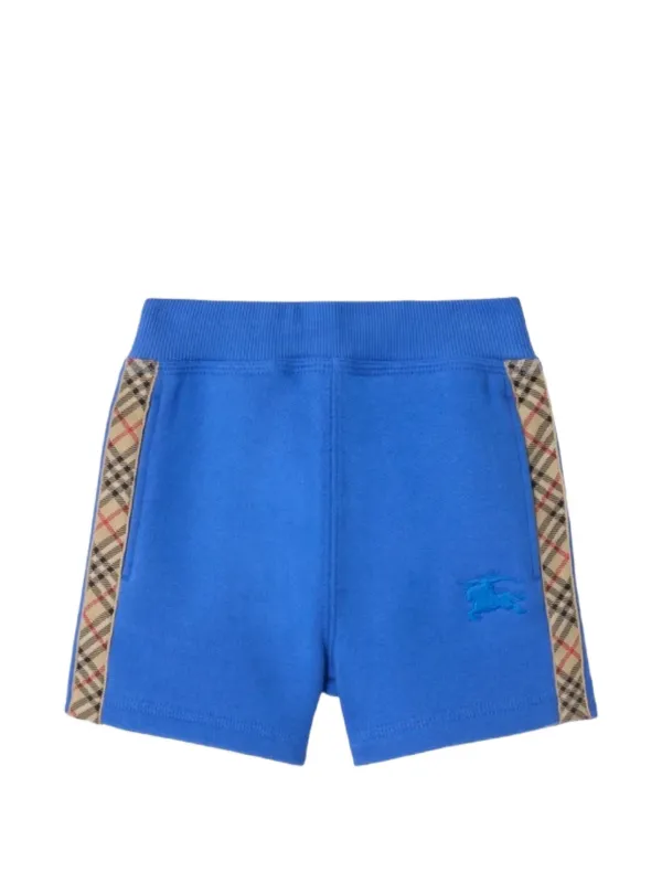 Burberry Kids チェックストライプ ショートパンツ | ブルー | FARFETCH JP