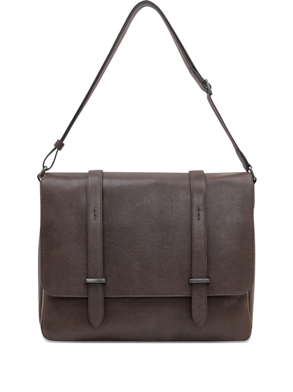 Orciani Jones Strap Messenger Bag In Brown