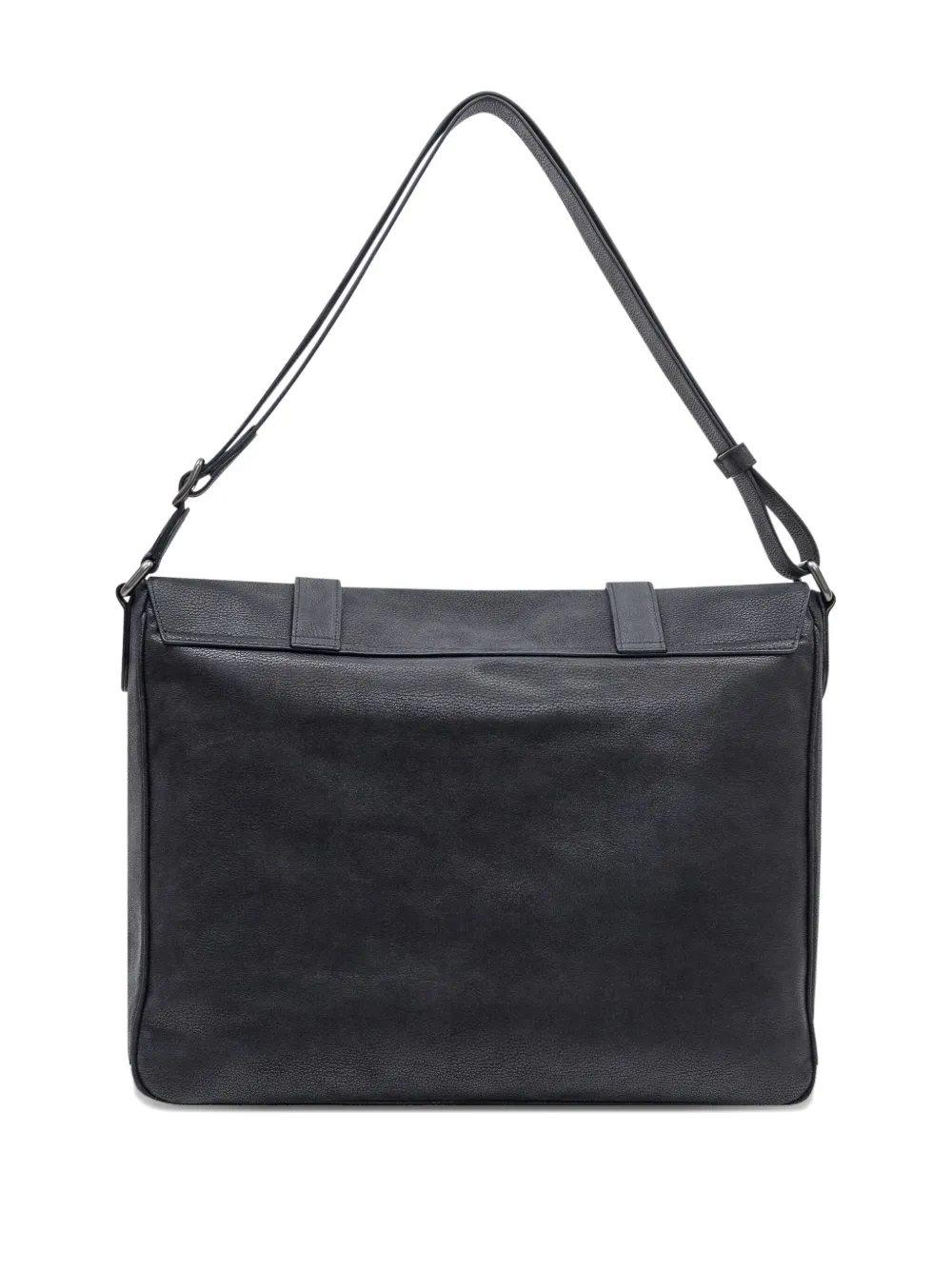 Orciani Flap Strap Messenger Jones Shoulder Bag In Black