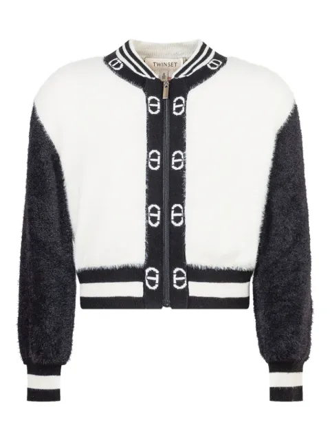 TWINSET Kids two-tone bomber jacket