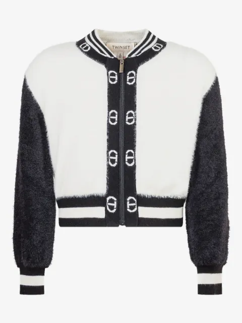 TWINSET Kids chaqueta bómber de dos tonos