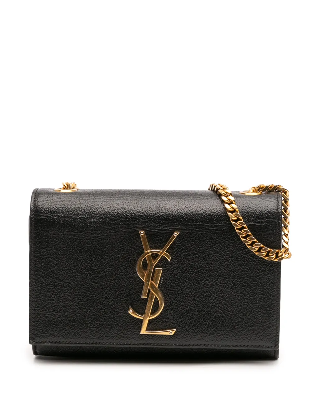 Saint Laurent Pre-Owned 2016 スモール レザー モノグラム ケイト ショルダーバッグ - ブラック Saint Laurent Pre-Owned 2016 スモール レザー モノグラム ケイト ショルダーバッグ - ブラック