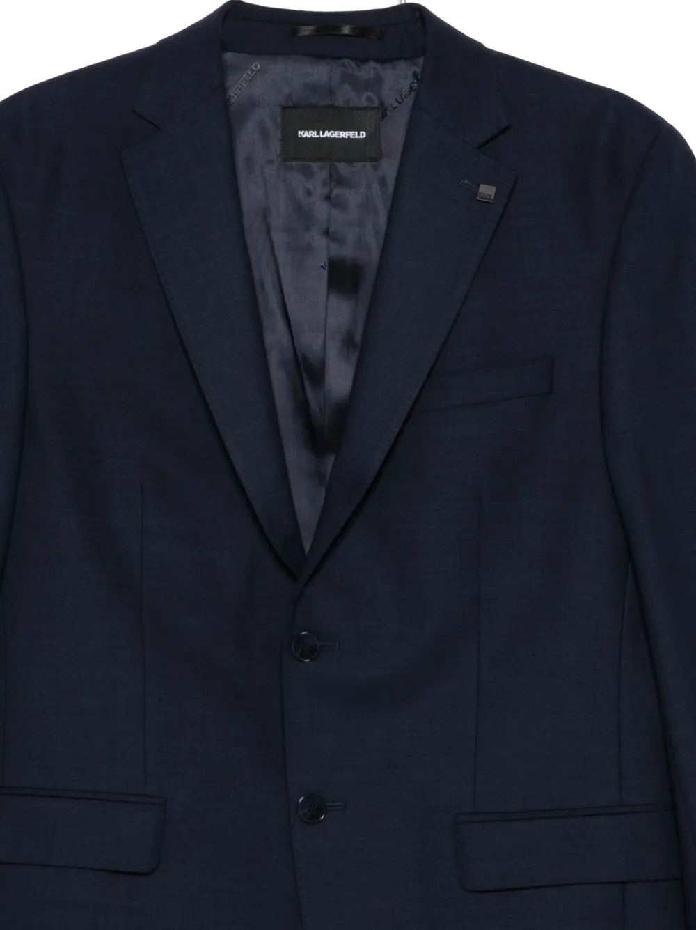 Karl Lagerfeld Blazer met enkele rij knopen Blauw