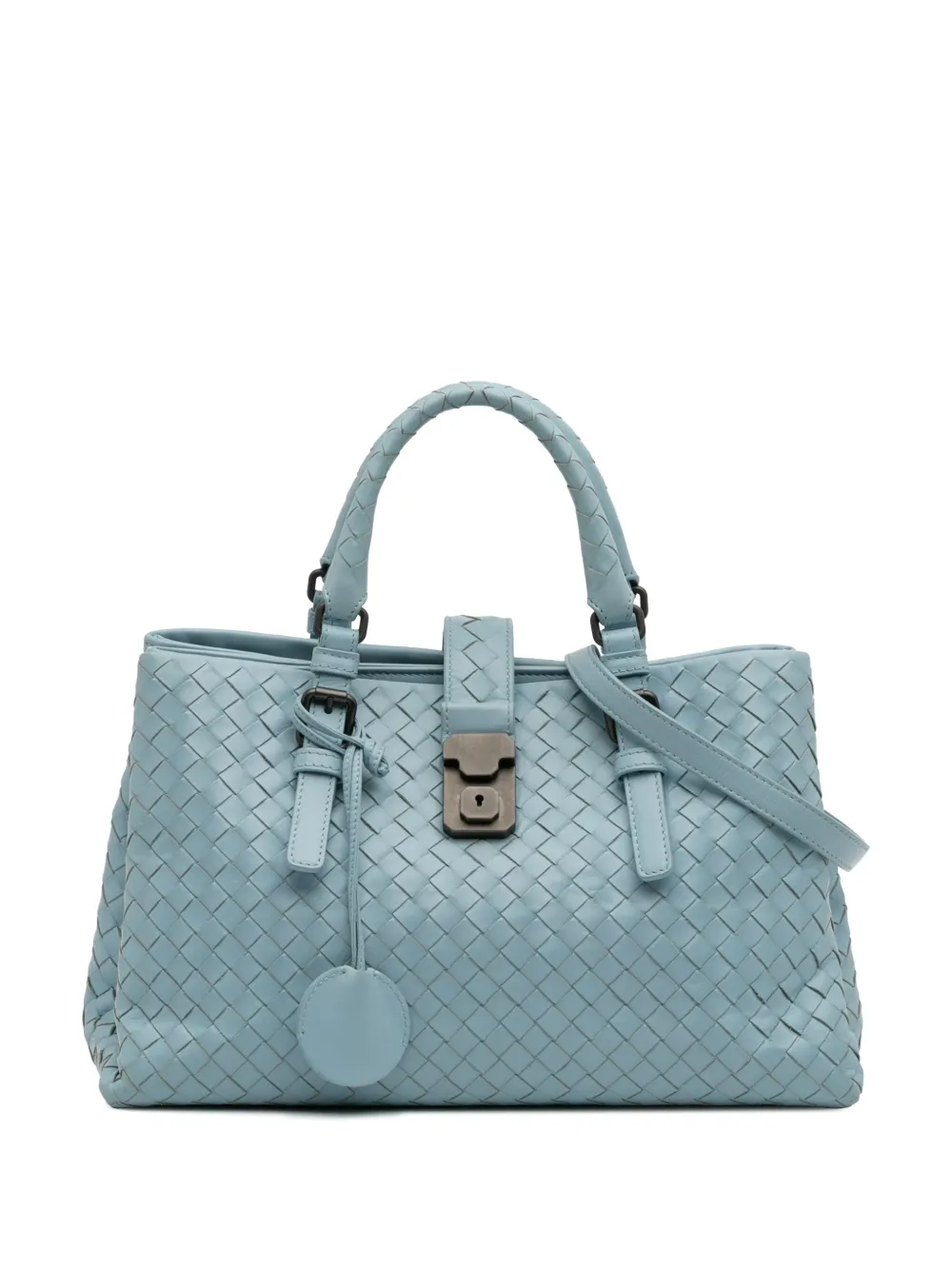 Bottega Veneta Pre-Owned 2012-2024 スモール ナッパ イントレチャート ローマ サッチェルバッグ - Bottega Veneta Pre-Owned 2012-2024 スモール ナッパ イントレチャート ローマ サッチェルバッグ -