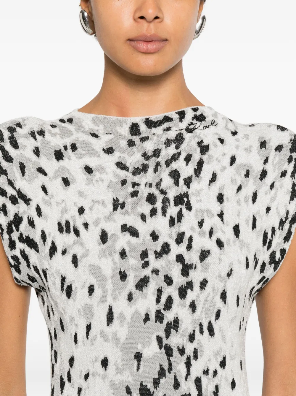Karl Lagerfeld Animal Print Midi Dress In Multi