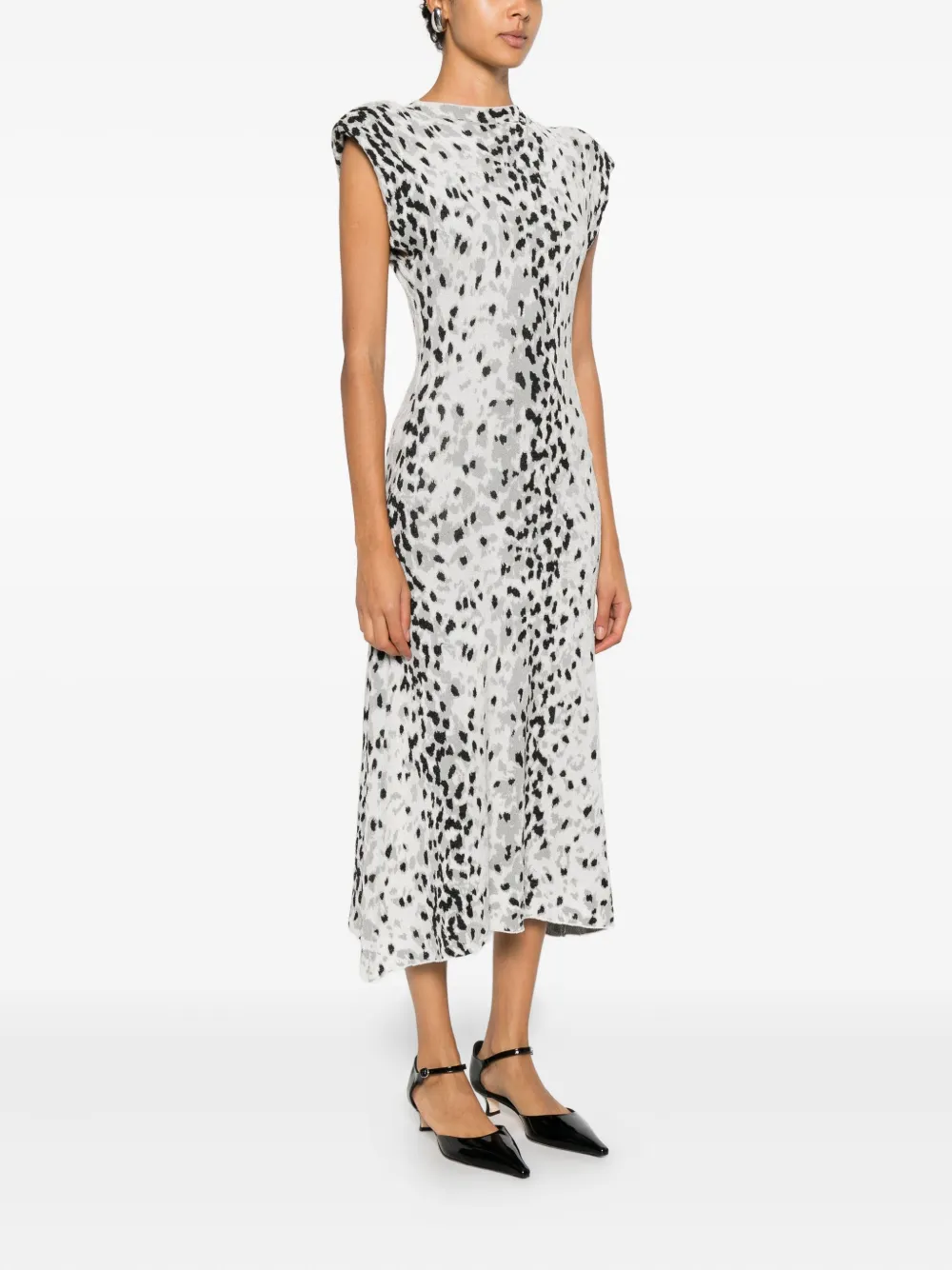 Karl Lagerfeld Animal Print Midi Dress In Multi