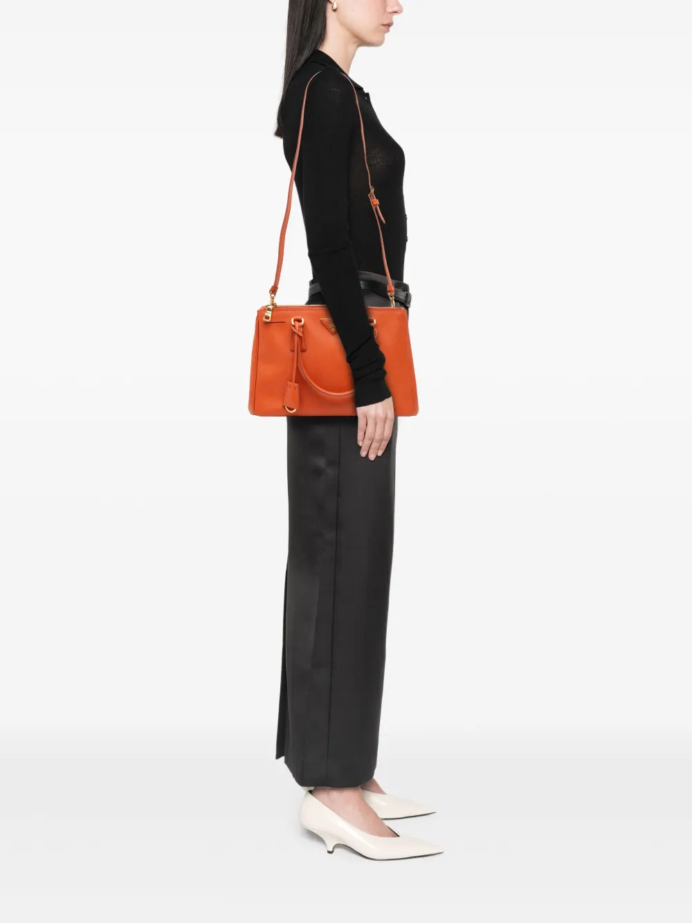 Prada Pre-Owned 2010-2025 Medium Saffiano Lux Galleria Double Zip satchel | Pre-Owned | Image 2