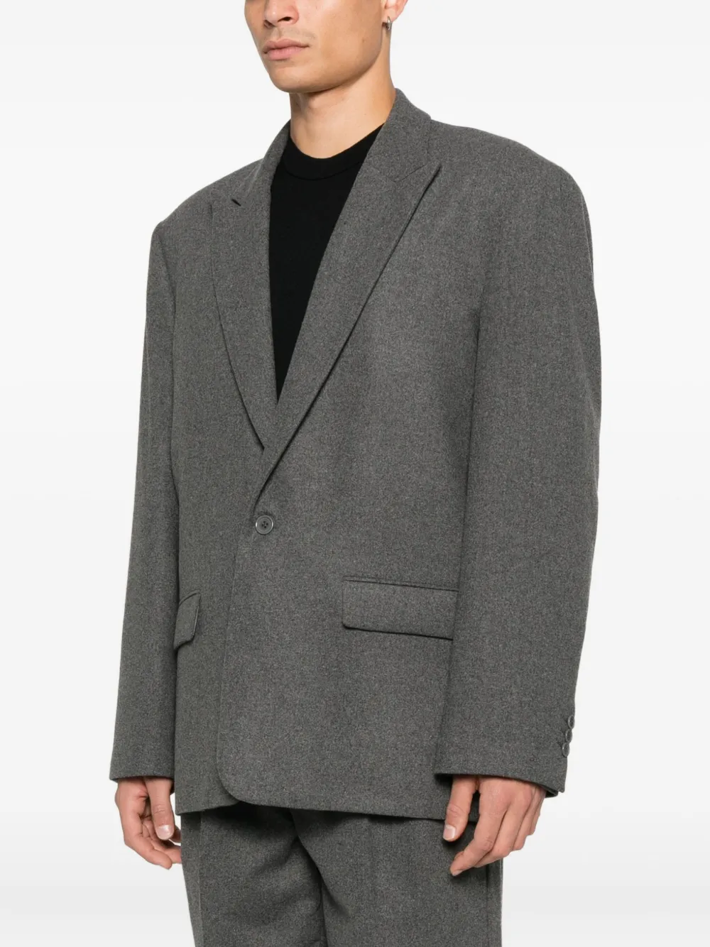 Marsēm Pocket Single-breasted Blazer In Gray