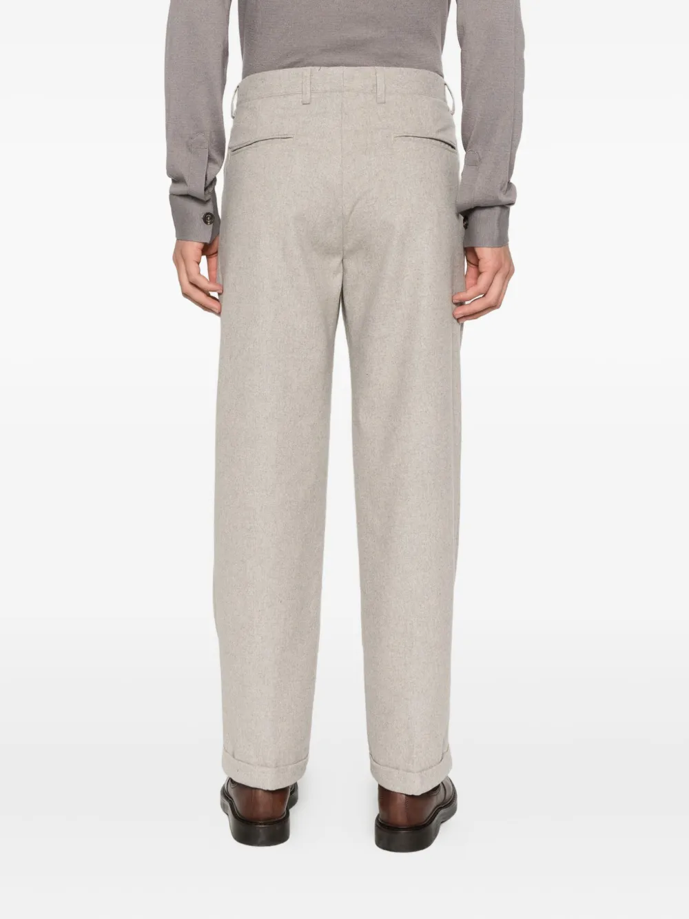 Marsēm Pleated Felt Trousers In White