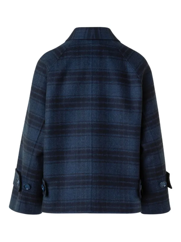 AKRIS チェック柄 テーラードジャケット Akris チェック ジャケット | ブルー | FARFETCH JP