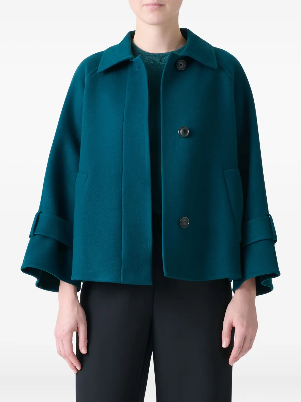 Akris Jack met knoopmanchetten Groen