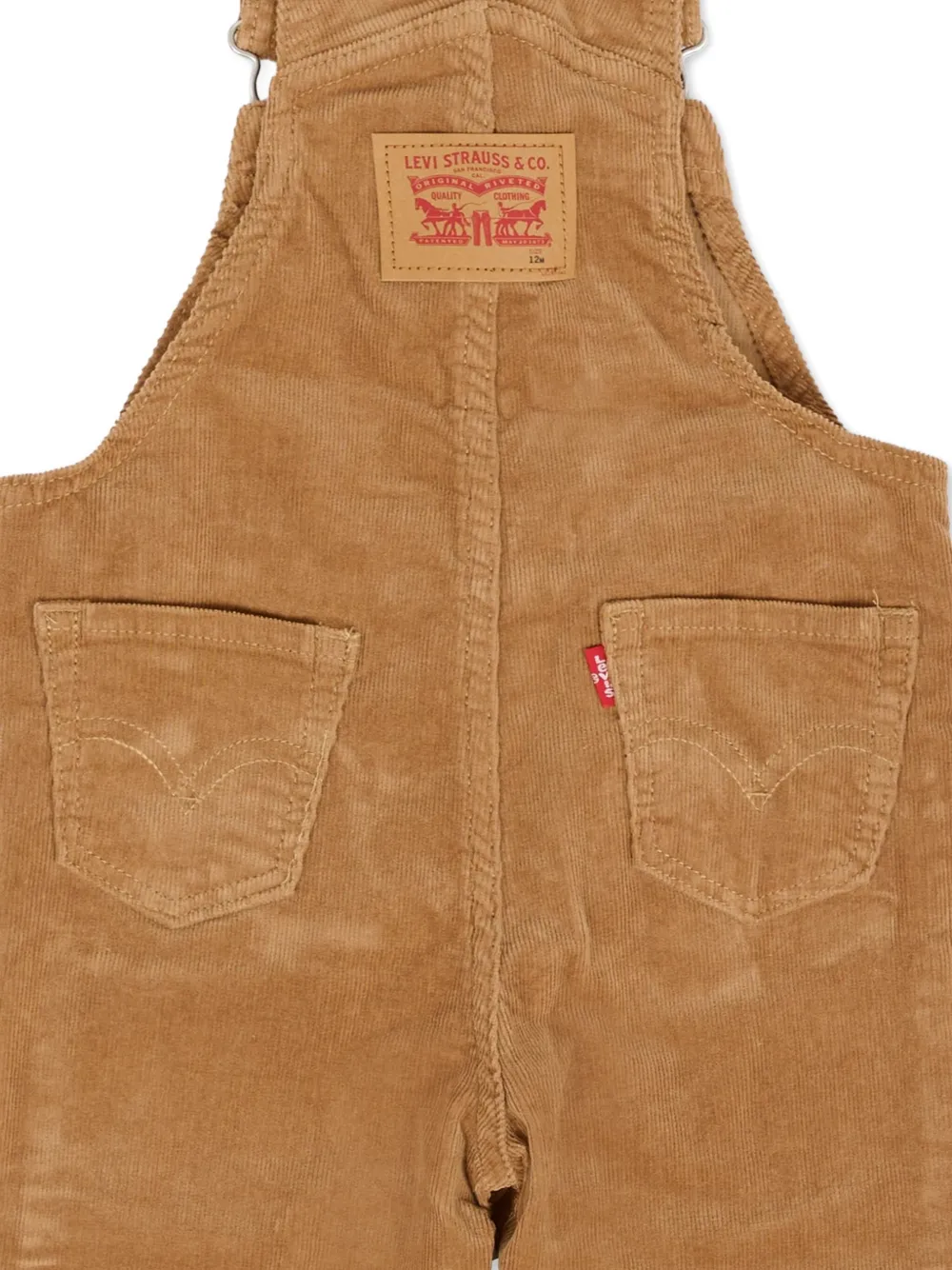 Levi's Corduroy Salopette In Brown