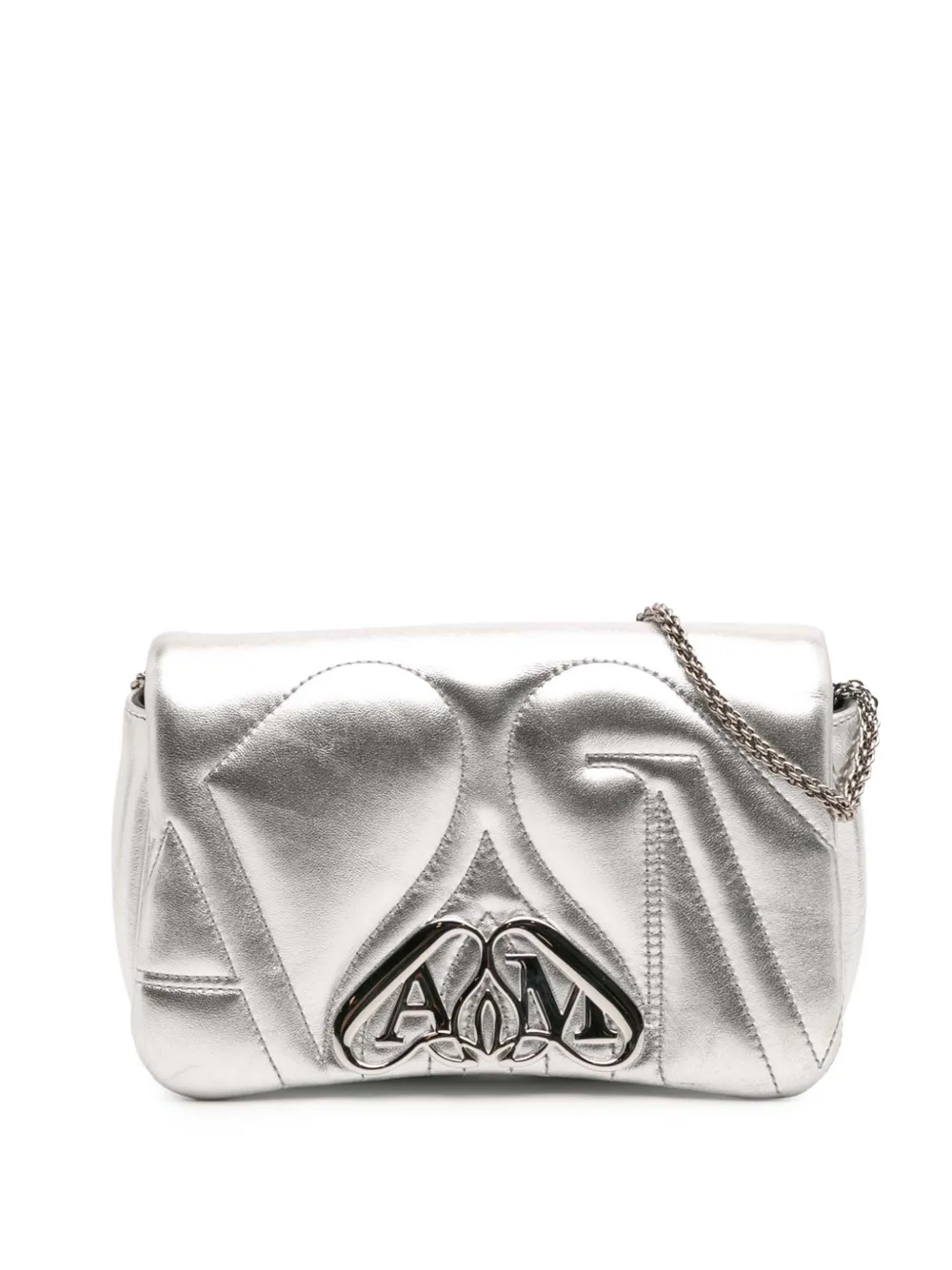 Alexander McQueen Pre-Owned 2010-2025 ミニ ラムスキン ザ シール チェーン ショルダーバッグ - Alexander McQueen Pre-Owned 2010-2025 ミニ ラムスキン ザ シール チェーン ショルダーバッグ -