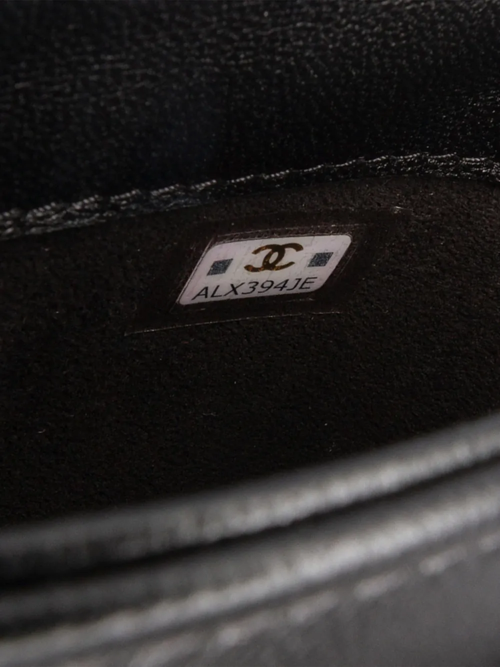 Pre-owned Chanel 2021-2025 Cc Quilted Lambskin Chain Around Phone Holder Crossbody Bag In Black