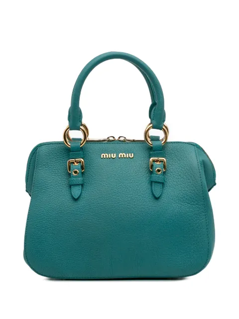 Miu Miu Pre-Owned 2010-2025 Goatskin Madras satchel