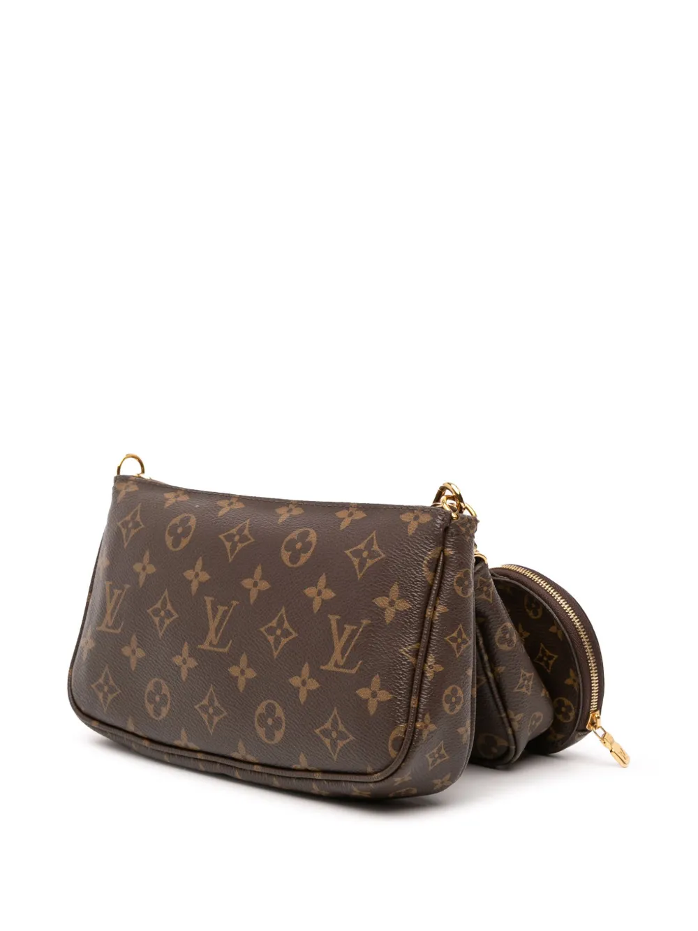 Pre-owned Louis Vuitton 2020 Monogram Multi Pochette Accessoires Satchel In Brown