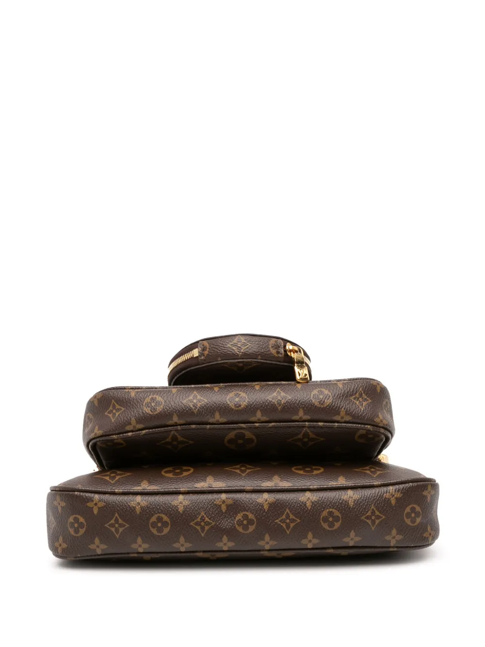 Pre-owned Louis Vuitton 2020 Monogram Multi Pochette Accessoires Satchel In Brown