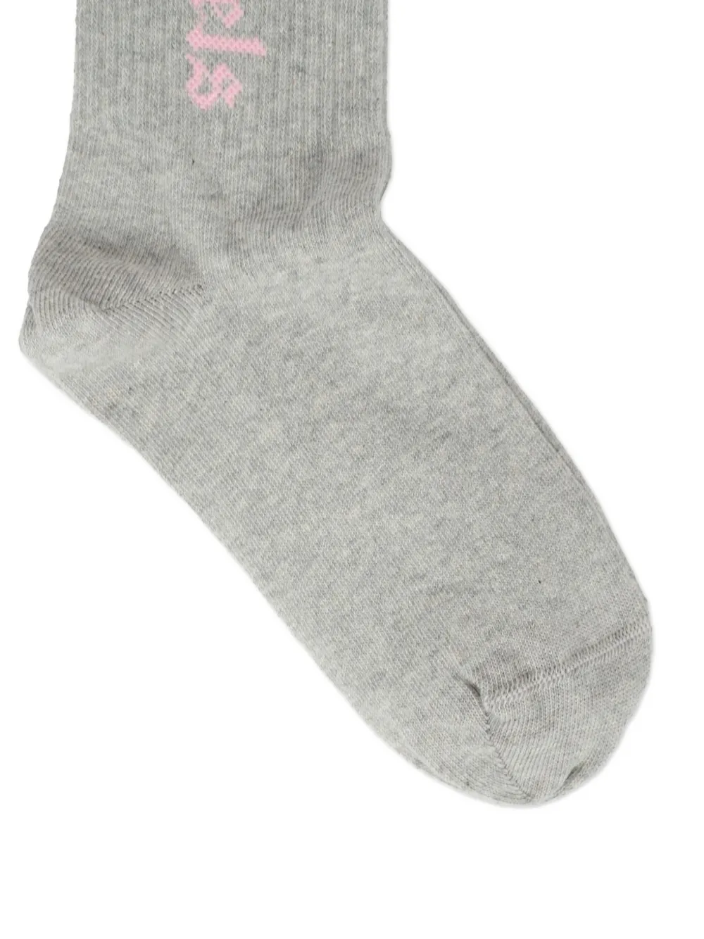 Palm Angels Kids Sokken met logo-patroon Grijs