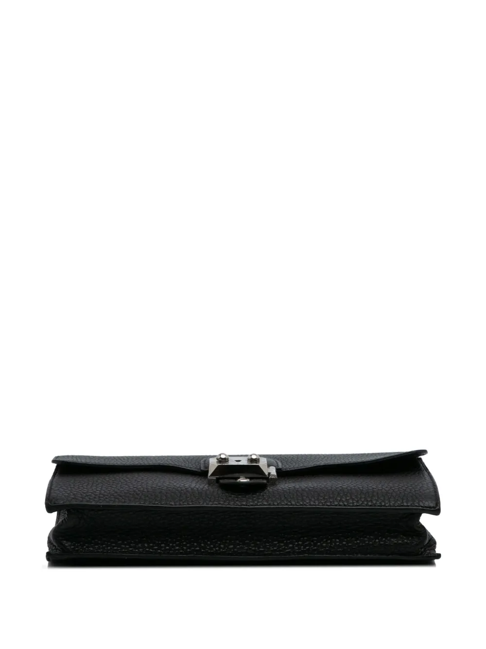 Pre-owned Hermes 1997-2014 Togo Jet Pochette Clutch Bag In Black