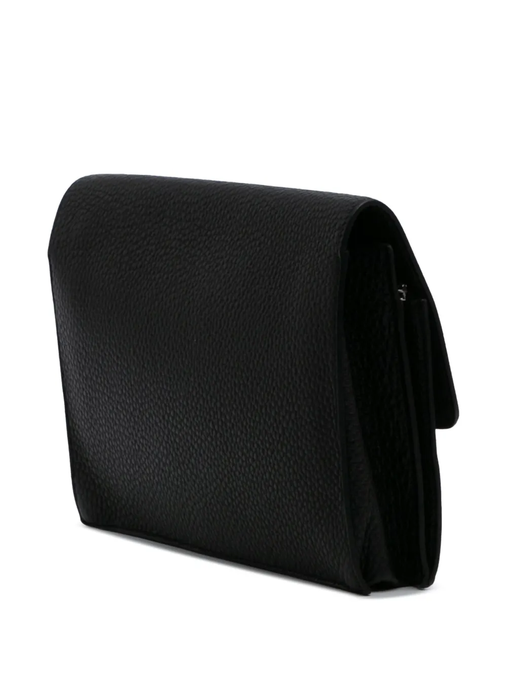 Pre-owned Hermes 1997-2014 Togo Jet Pochette Clutch Bag In Black