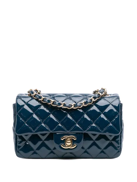 CHANEL Pre-Owned 2018 Mini Rectangular Classic Patent Single Flap crossbody bag