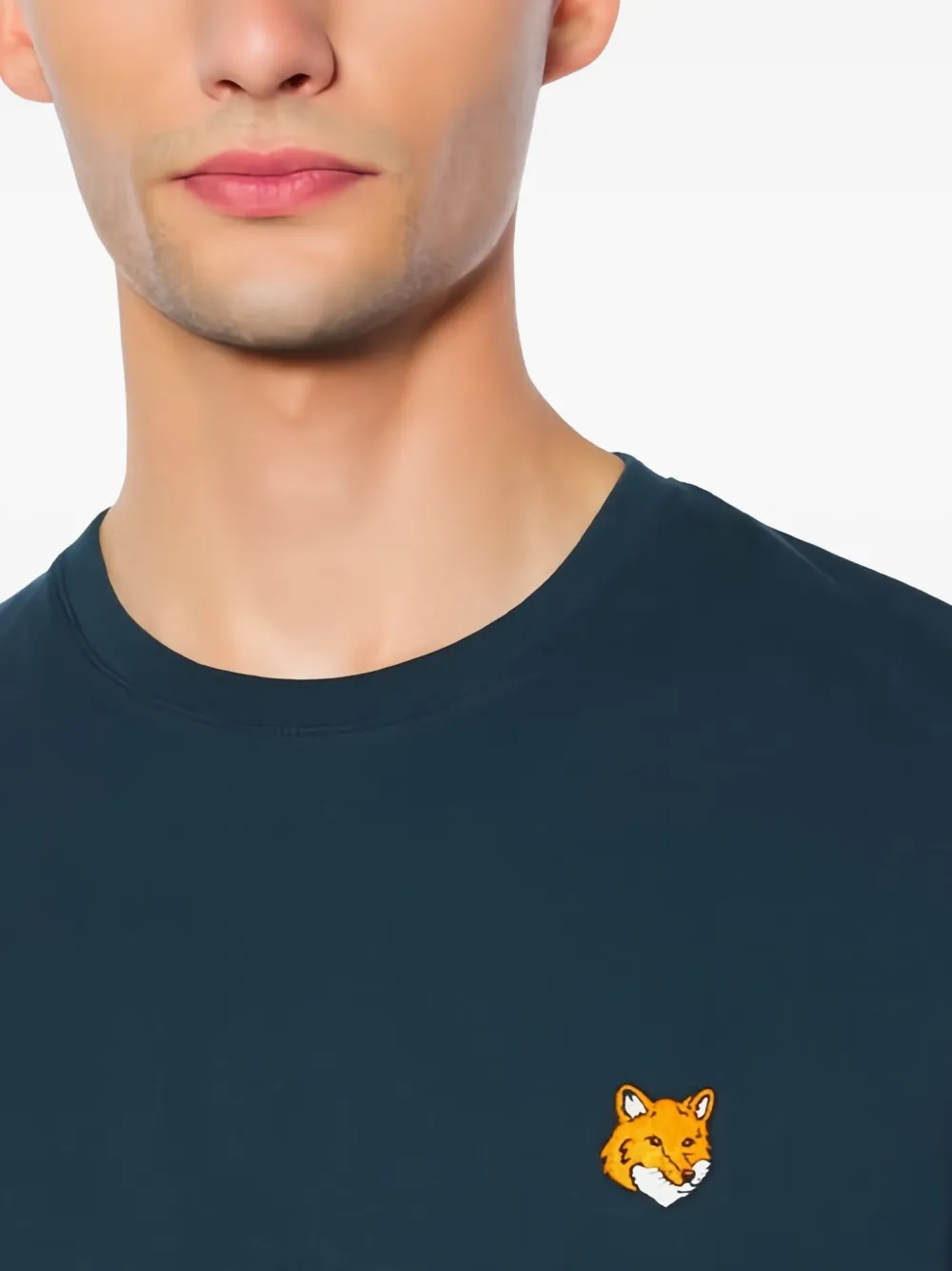 Maison Kitsuné logo-patch t-shirt - Zwart
