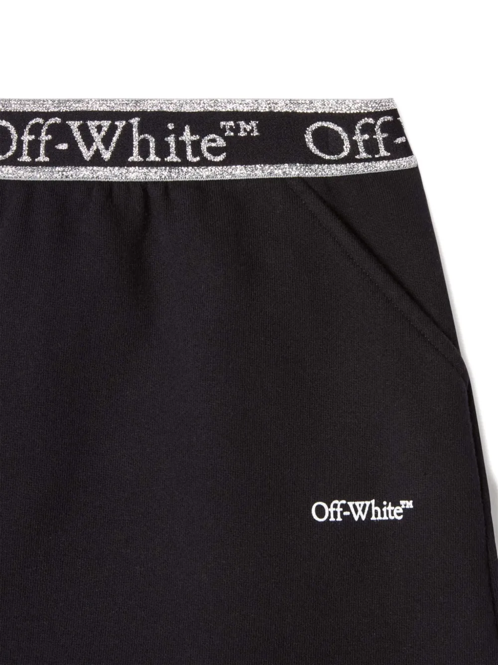 Off-White Kids Mini-rok met elastische tailleband en logoprint Zwart