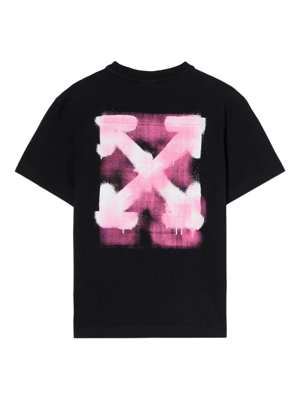 Off-White Kids Arrow Spray T-shirt Zwart