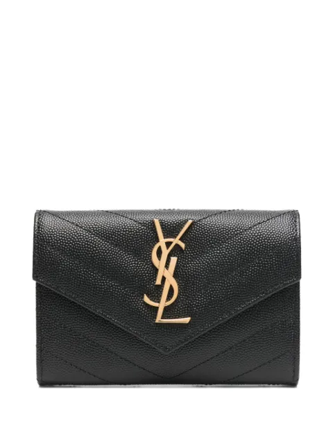 Saint Laurent cartera con logo chevron