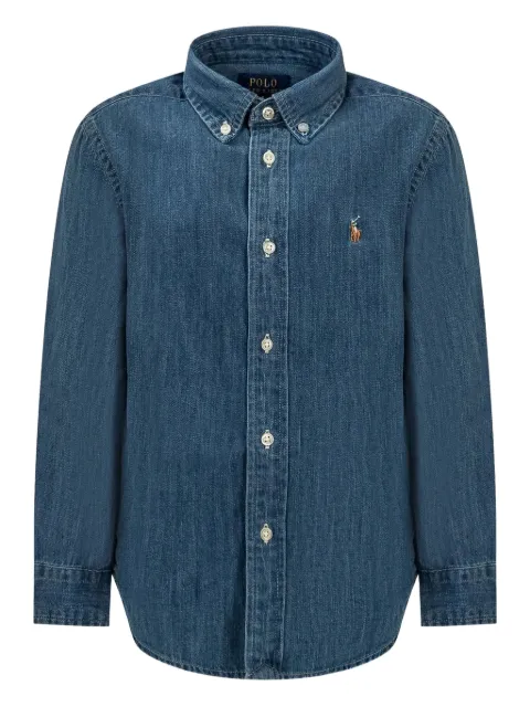 POLO RALPH LAUREN KIDS chemise à boutonnière sur le devant