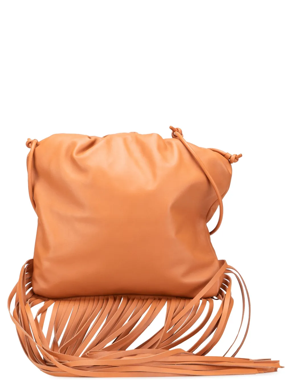 Bottega Veneta Pre-Owned 2012-2025 ナッパ ザ フリンジ ポーチ ショルダーバッグ - ブラウン Bottega Veneta Pre-Owned 2012-2025 ナッパ ザ フリンジ ポーチ ショルダーバッグ - ブラウン