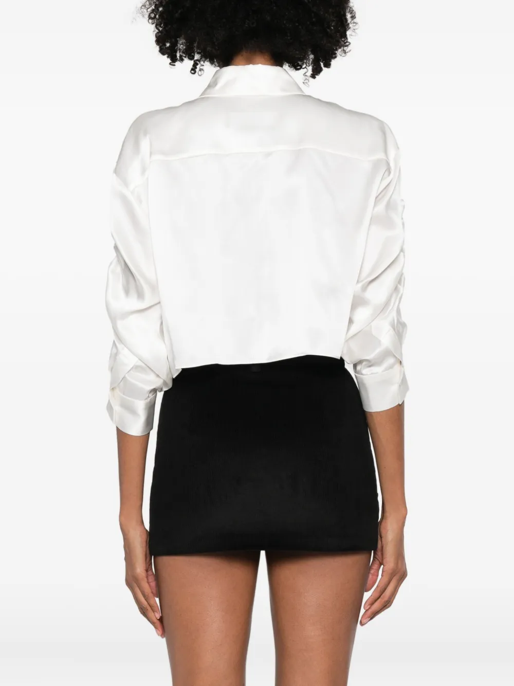 Medeea Silk Shirt In White