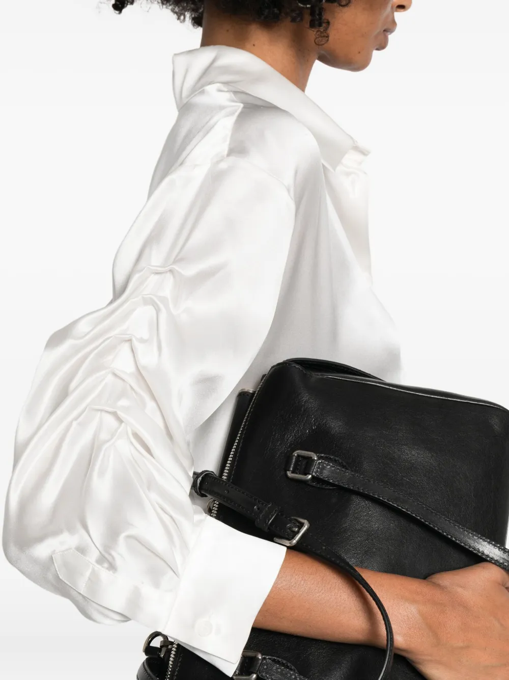 Medeea Silk Shirt In White