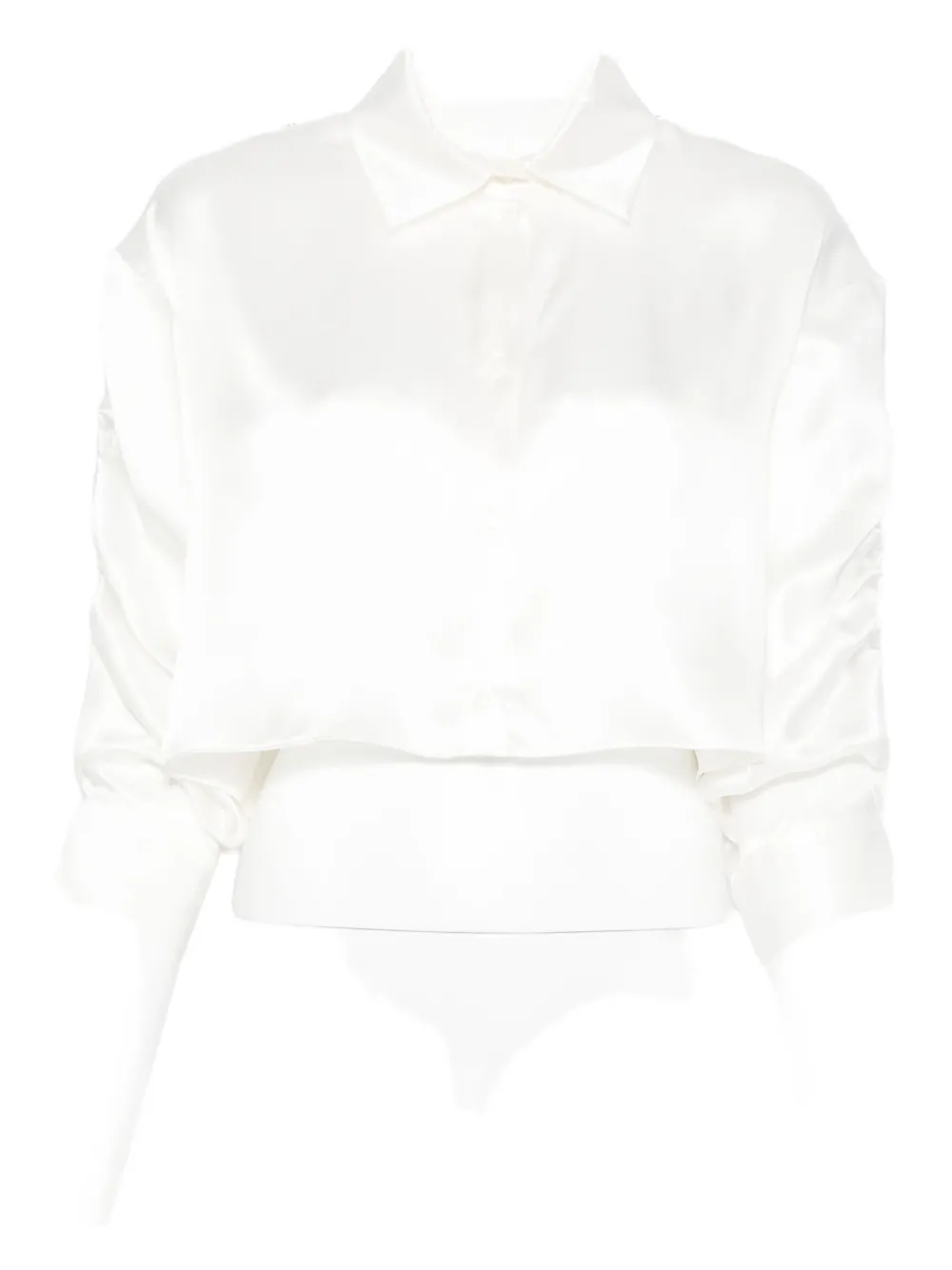 Medeea Silk Shirt In White