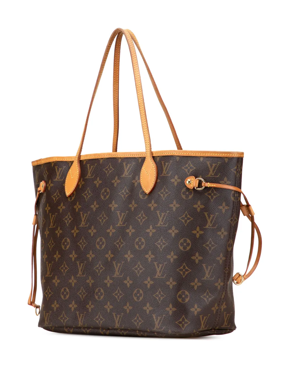Pre-owned Louis Vuitton 2009 Monogram Neverfull Mm Tote Bag In Brown