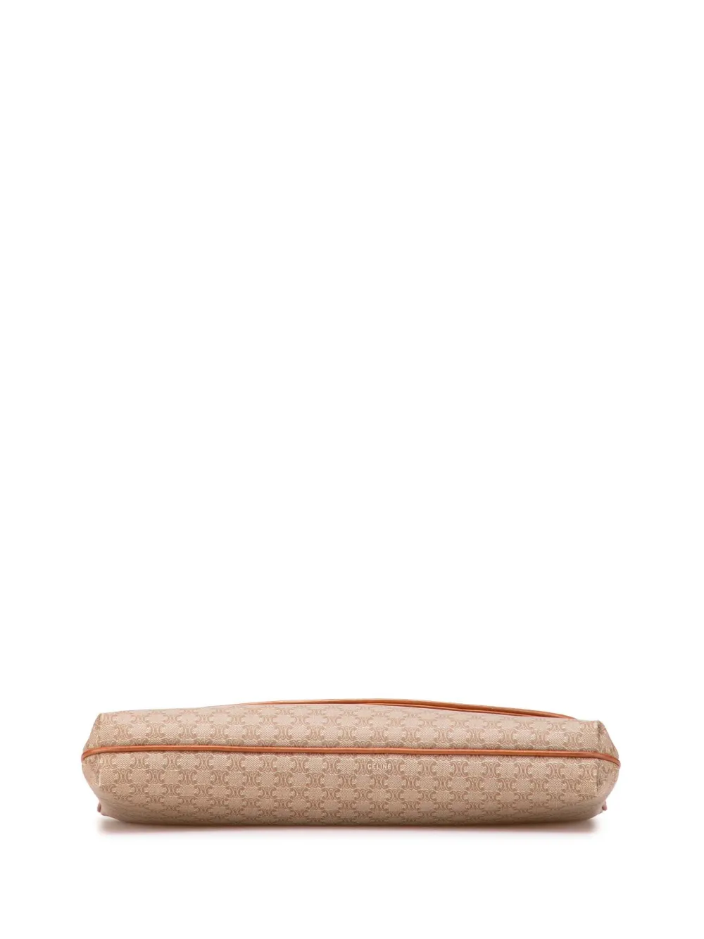 Pre-owned Celine 2007 Macadam Coated Canvas Clutch Bag In Brown