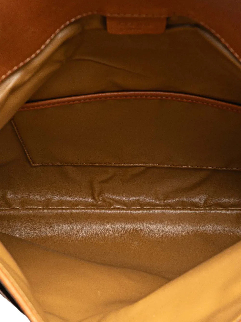 Pre-owned Celine 2007 Macadam Coated Canvas Clutch Bag In Brown