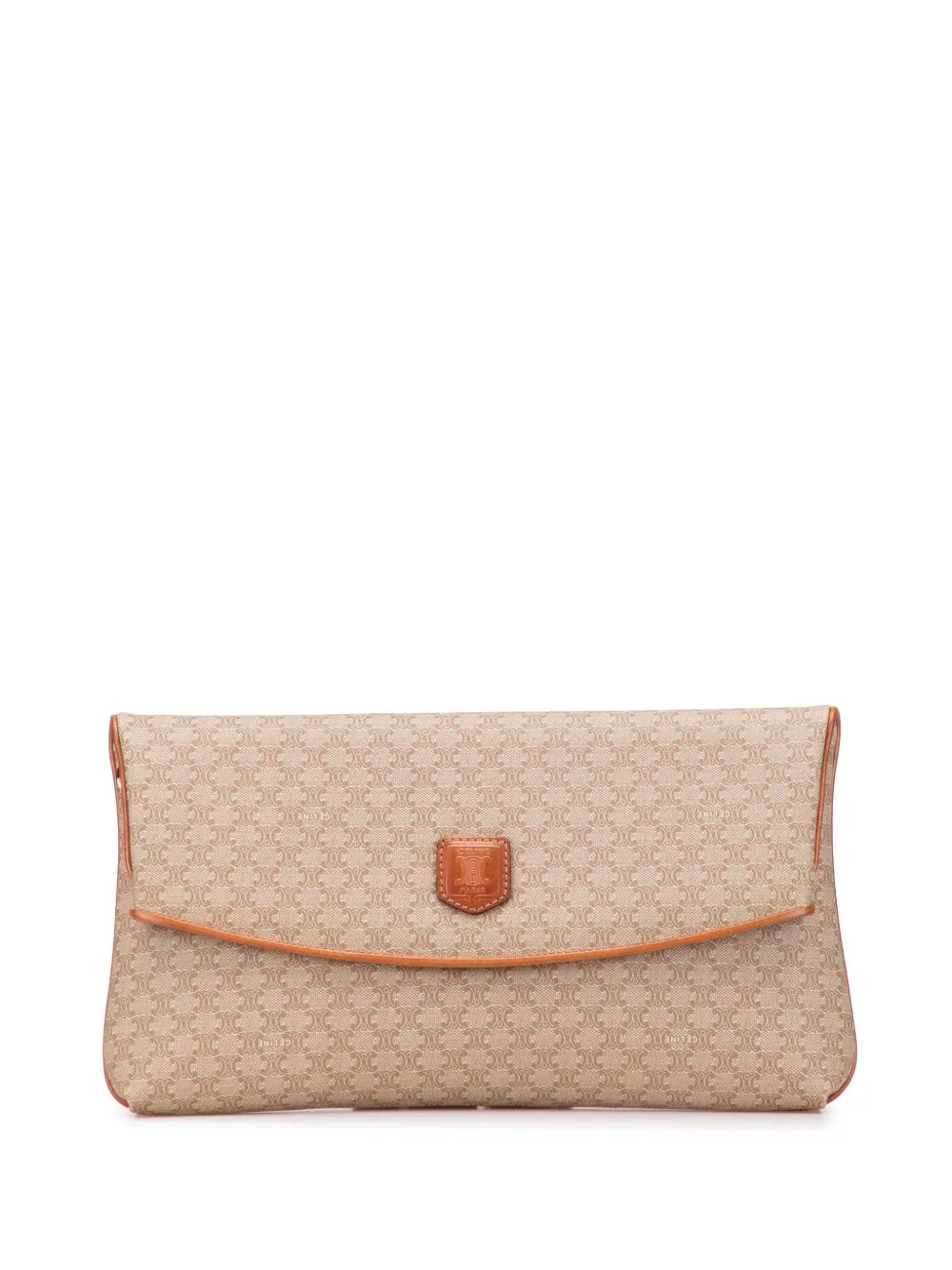 Celine Pre-Owned 2007 マカダム コーテッドキャンバス クラッチバッグ - ブラウン Celine Pre-Owned 2007 マカダム コーテッドキャンバス クラッチバッグ - ブラウン