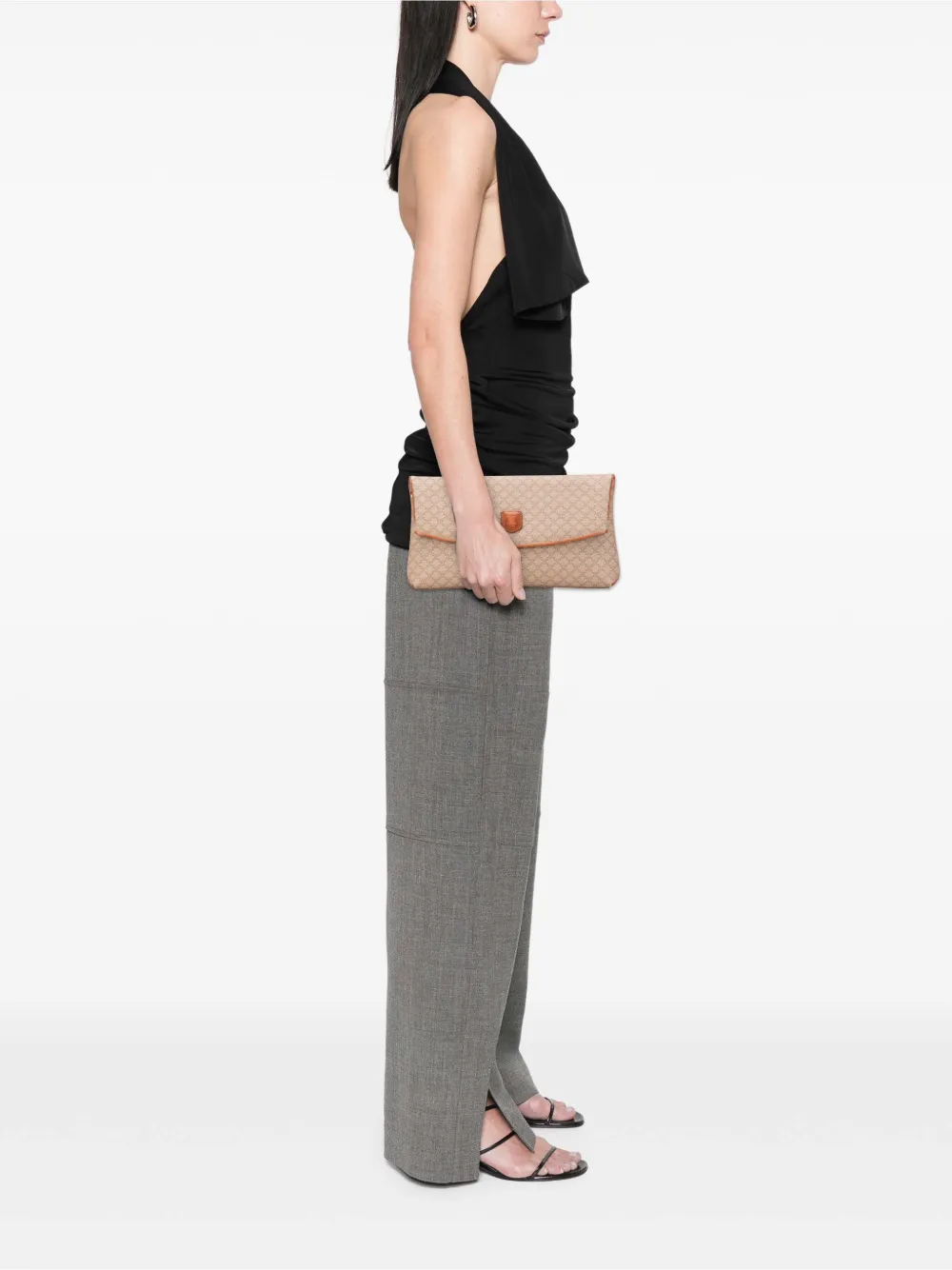 Celine Pre-Owned 2007 Macadam Coated Canvas clutch bag | Pre-Owned | Image 2