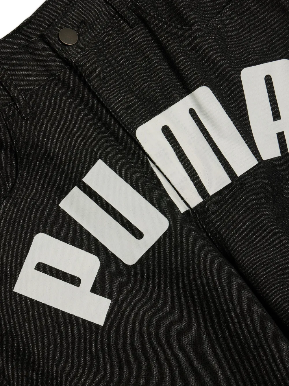 Puma X Asap Rocky Printed Denim Jeans In Black