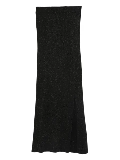 TWINSET Knit midi skirt with lurex