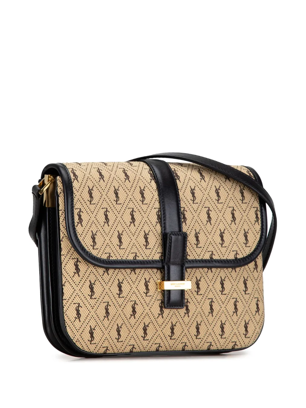 Pre-owned Saint Laurent 20th Century Small Canvas Le Monogramme Crossbody Bag In Brown