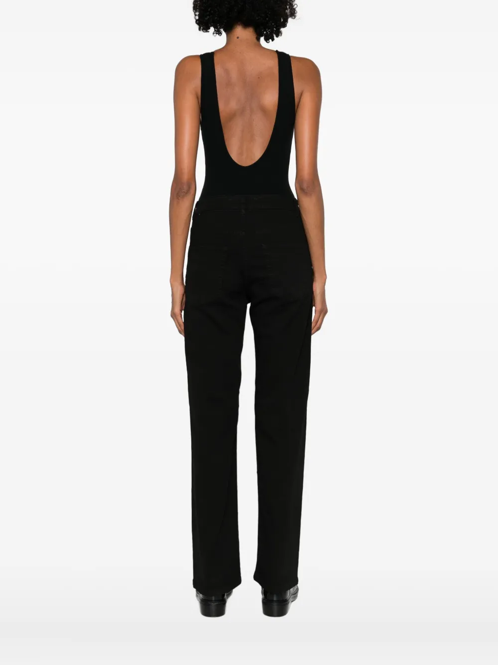 Medeea Ring-detail Bodysuit In Black